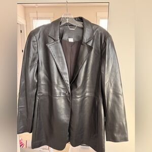 Chicos faux leather blazer